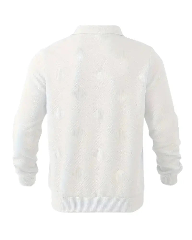 Pull design géométrique vintage avec fermeture éclair