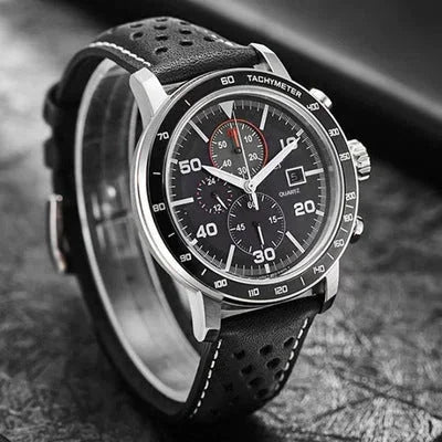 Montre-bracelet à quartz multifonction pour homme