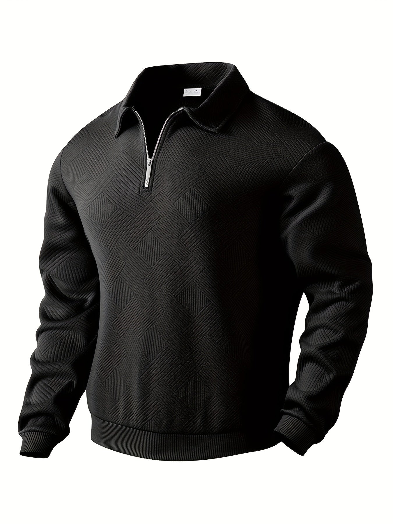 Pull design géométrique vintage avec fermeture éclair