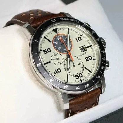 Montre-bracelet à quartz multifonction pour homme