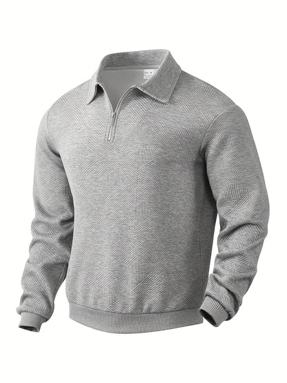 Pull design géométrique vintage avec fermeture éclair