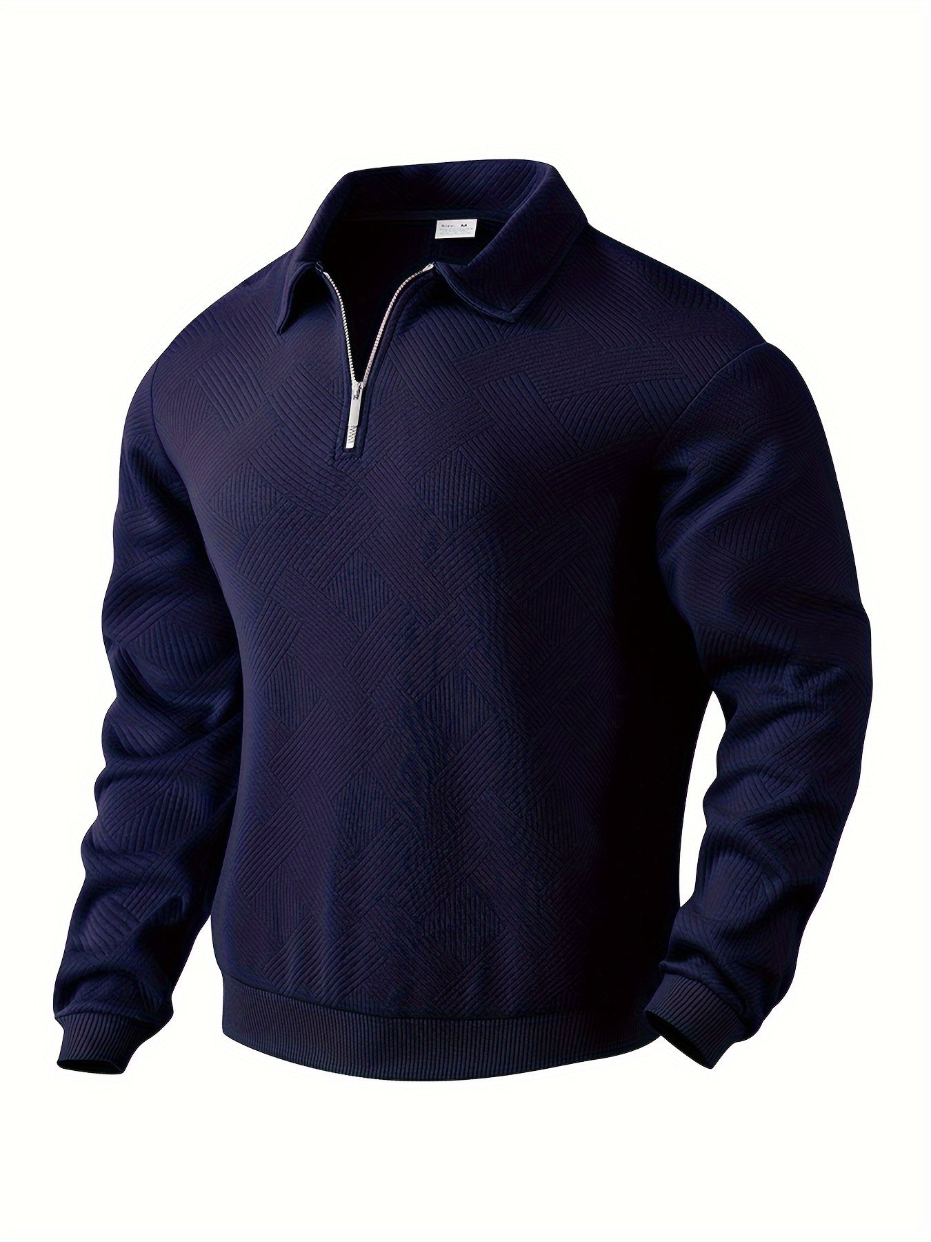 Pull design géométrique vintage avec fermeture éclair