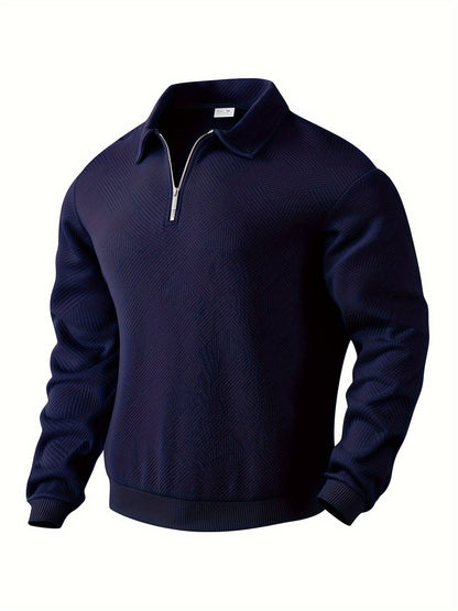 Pull design géométrique vintage avec fermeture éclair
