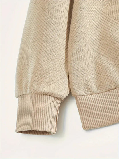 Pull design géométrique vintage avec fermeture éclair