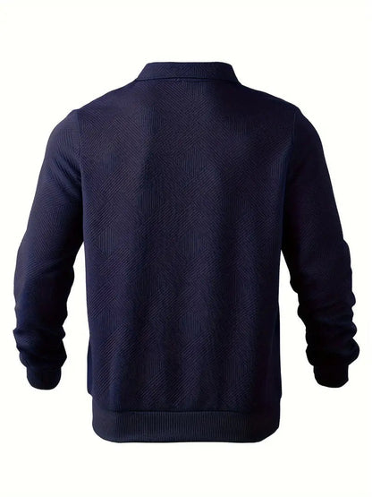 Pull design géométrique vintage avec fermeture éclair