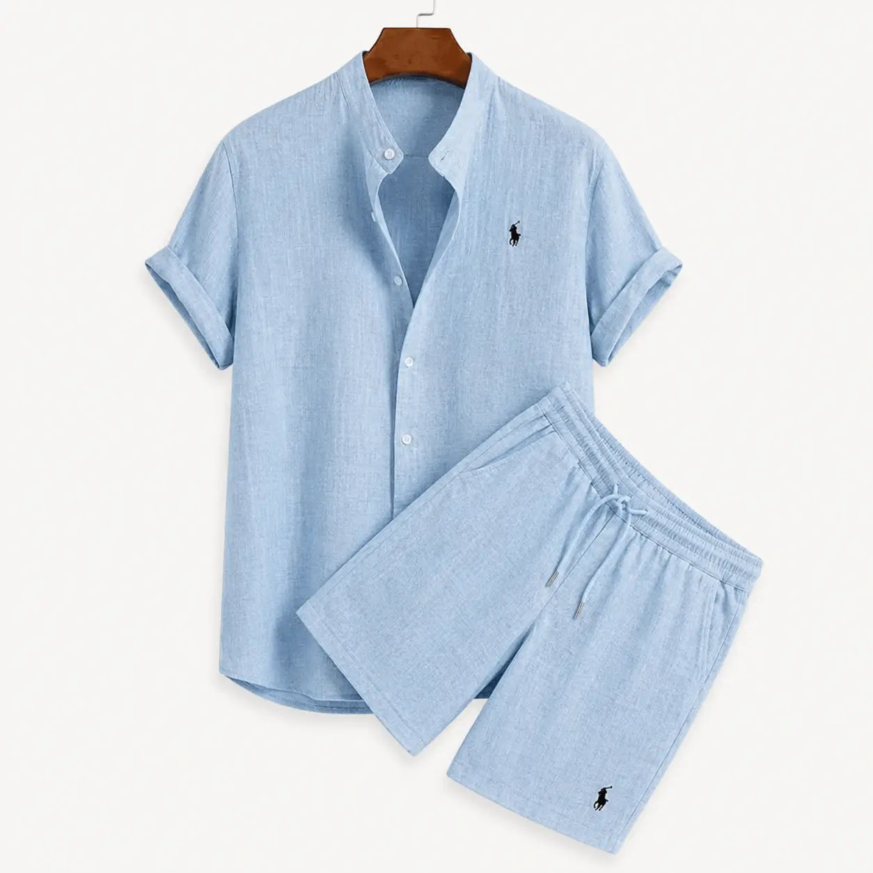 Ensemble en lin pour homme [Chemise achetée, Short offert]