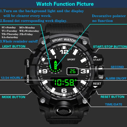 Montre de sport outdoor multifonction étanche
