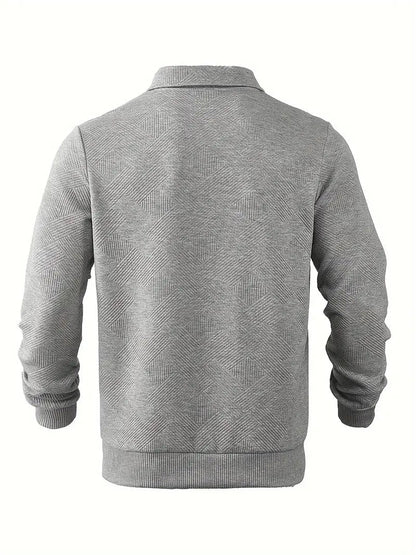 Pull design géométrique vintage avec fermeture éclair