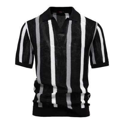 Poloshirt mit V-Ausschnitt